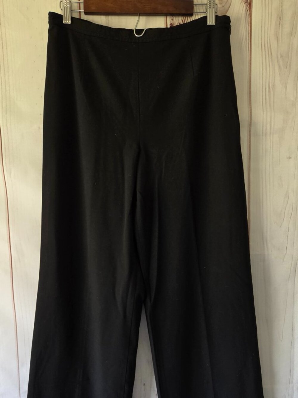 Talbots classic dress trousers, Women’s 10, Black stretch mid-rise with wide leg
